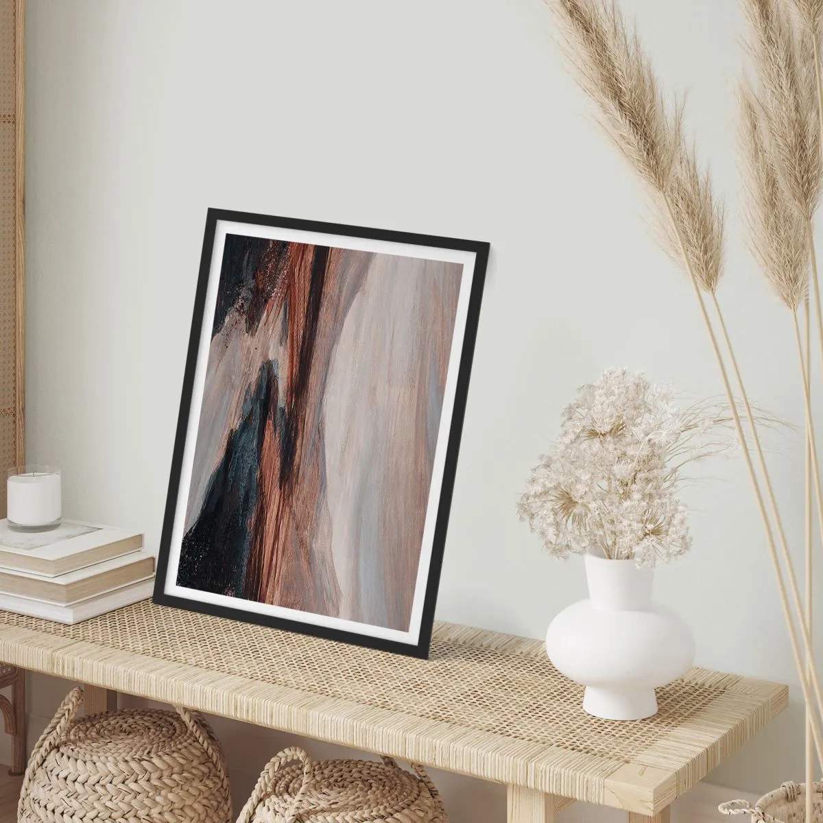 Póster en marco negro - Valle apacible - 40x50 cm