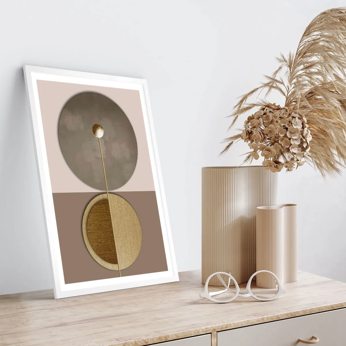 Póster en marco blanco - Equilibrio perfecto - 70x100 cm