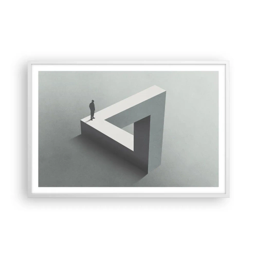 Póster en marco blanco - Y, sin embargo, es posible - 91x61 cm