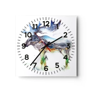 Reloj de pared - Reloj de vidrio - El héroe de un cuento de invierno - 40x40 cm
