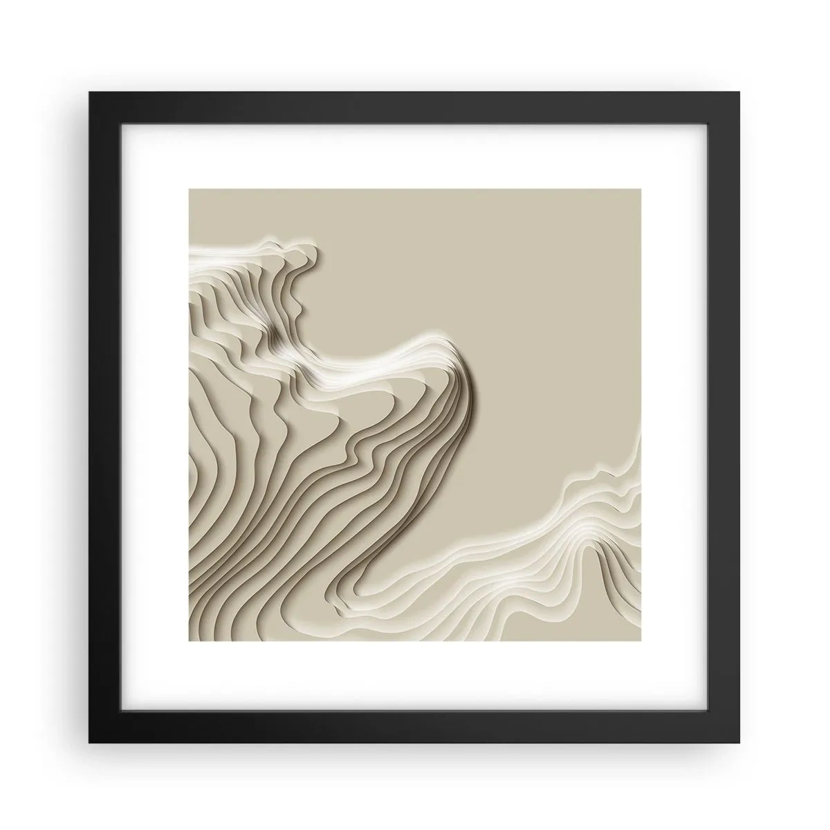 Póster en marco negro - Topografía del arte - 30x30 cm