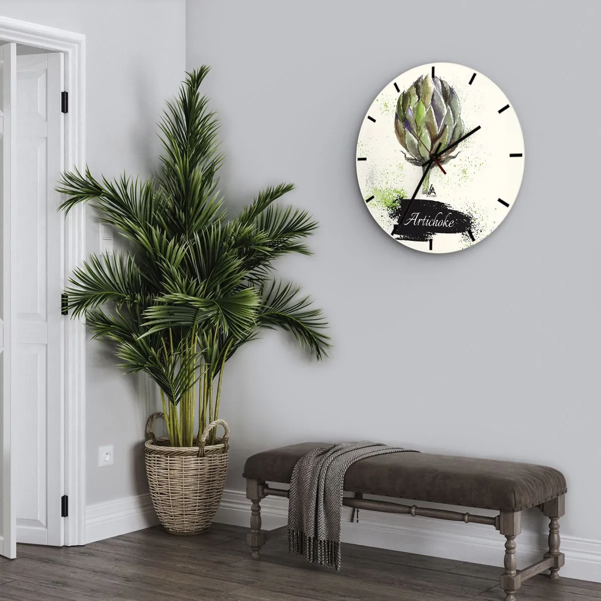 Reloj de pared - Reloj de vidrio - El sabor del otoño - 40x40 cm