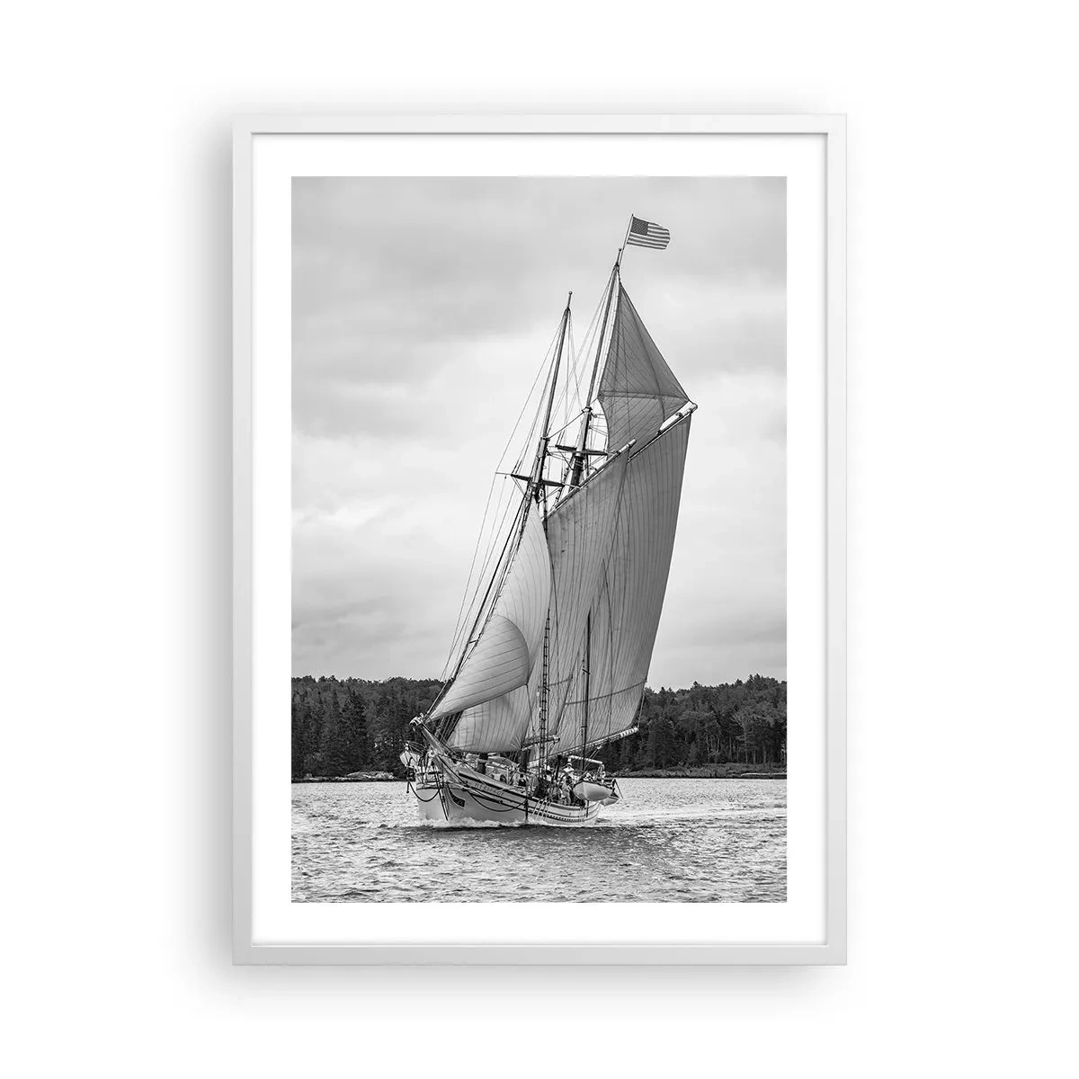 Póster en marco blanco - Hermanos del viento - 50x70 cm