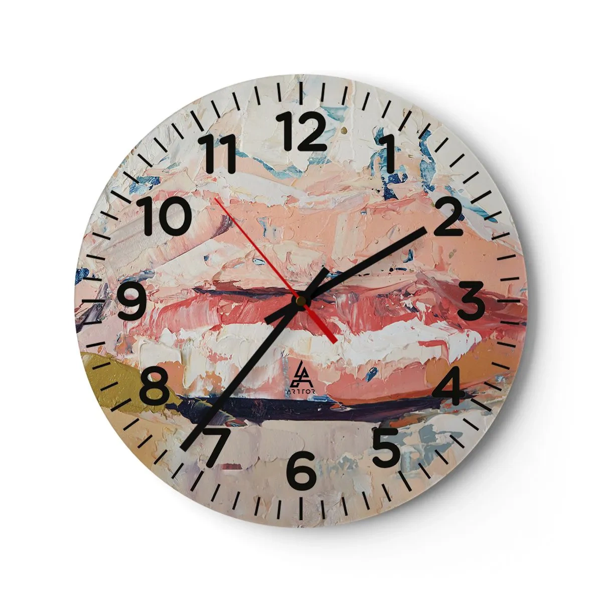 Reloj de pared - Reloj de vidrio - Despierta los sentidos - 40x40 cm