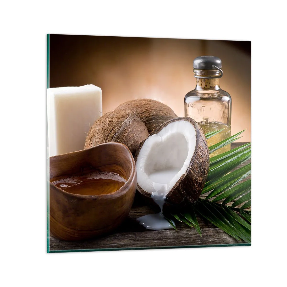 Cuadro sobre vidrio - Impresiones sobre Vidrio - Salud de las islas tropicales - 70x70 cm