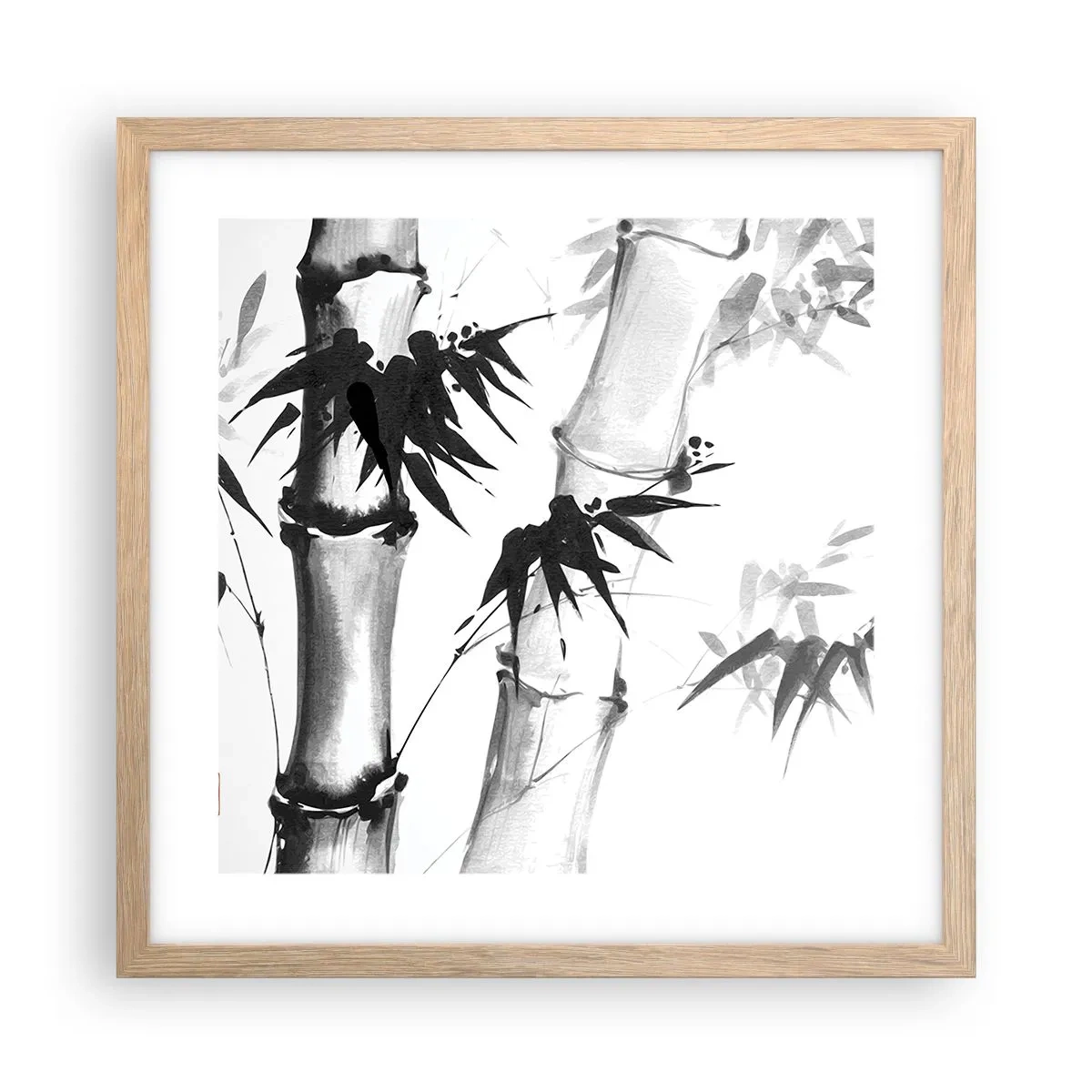 Póster en marco roble claro - Primer plano de Oriente - 40x40 cm