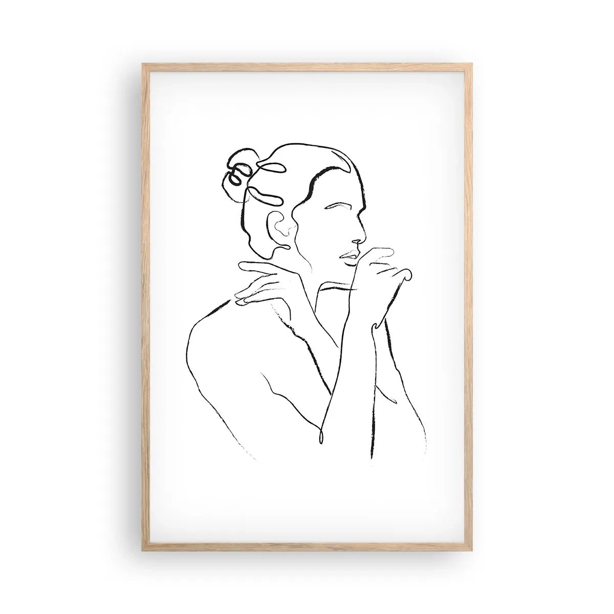 Póster en marco roble claro - Desnudo: un misterio sensual - 61x91 cm