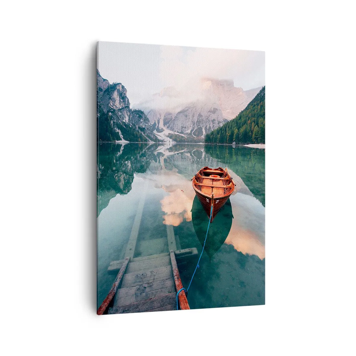 Cuadro sobre lienzo - Impresión de Imagen - El tranquilo sueño de las montañas - 70x100 cm