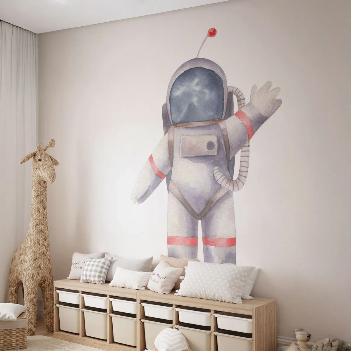 Fotomural Premium Sand - Esto es todo por ahora - Astronauta, Para niños, Minimalismo - 500x350 cm