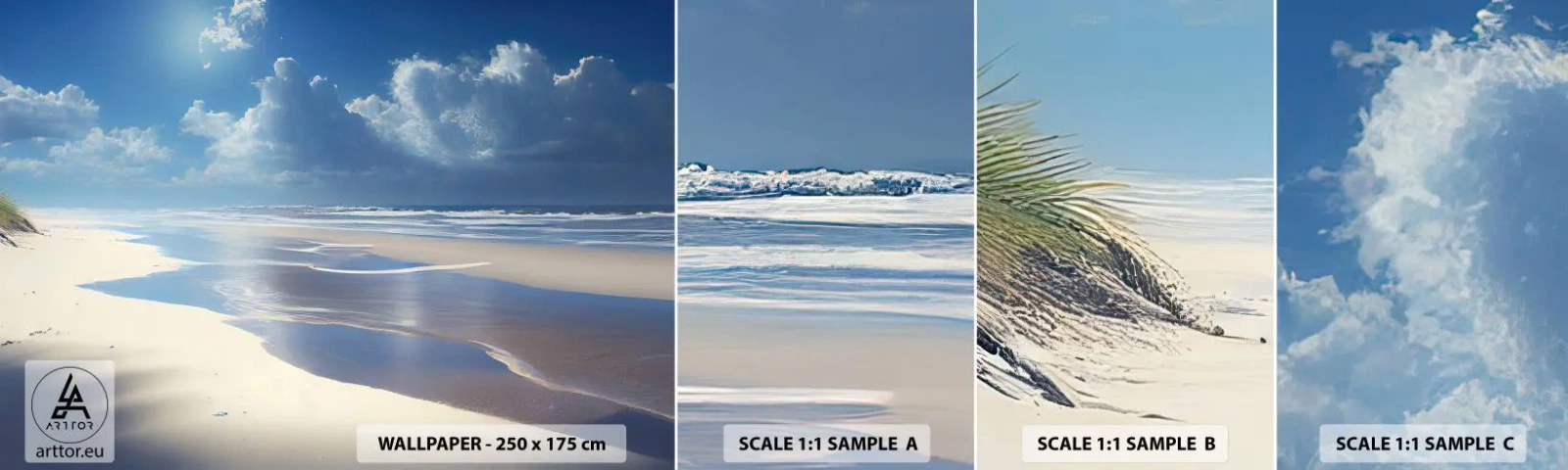 Muestra De Fotomural Standard Eco - Vacaciones en el paraíso - Playa, Océano, Vacaciones - 100x30 cm