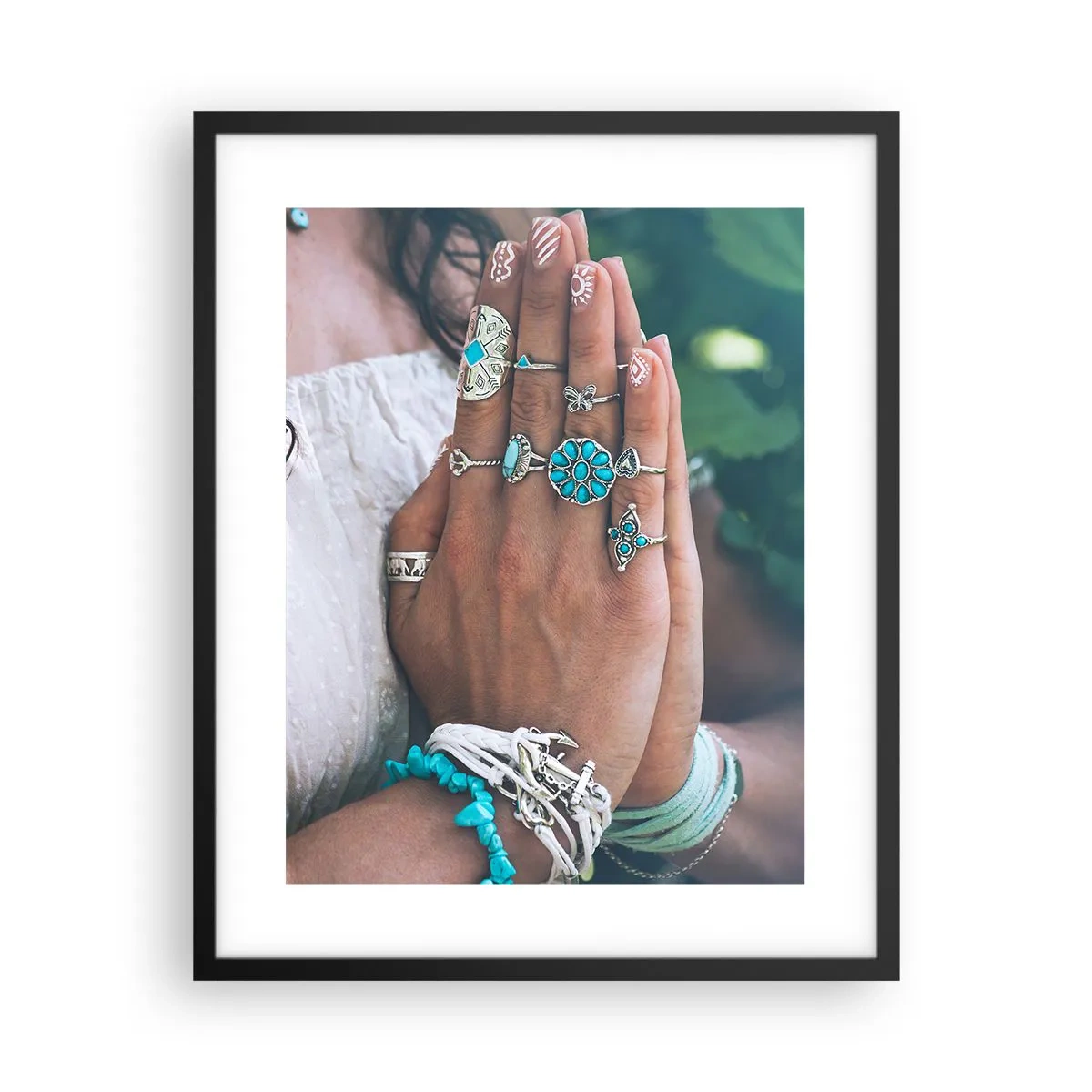 Póster en marco negro - Conocimiento interior - 40x50 cm