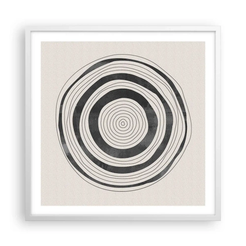 Póster en marco blanco - Lo importante es lo que hay entre medias - 60x60 cm
