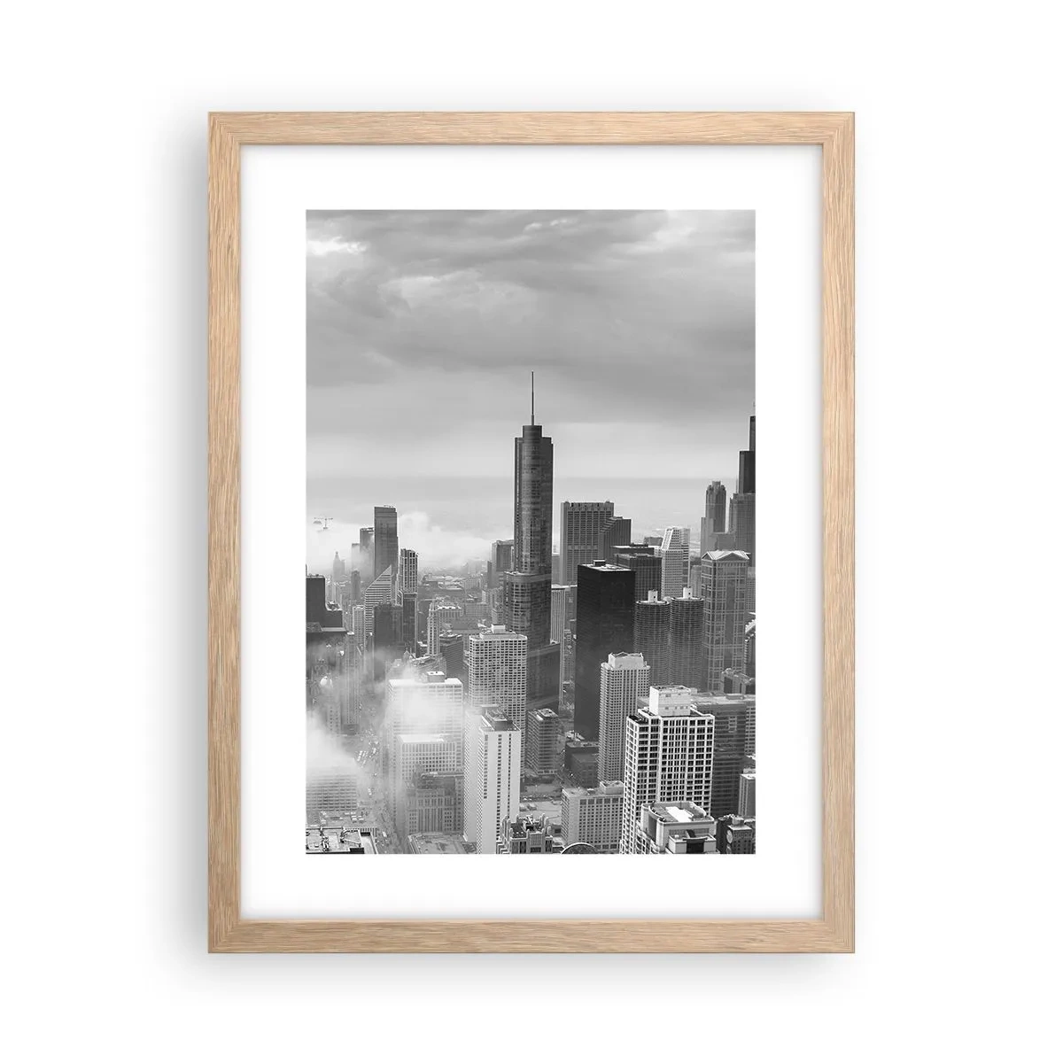 Póster en marco roble claro - Paisaje americano - 30x40 cm