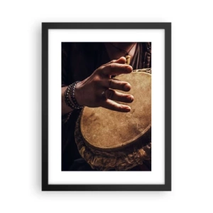 Póster en marco negro - En el ritmo del corazón - 30x40 cm