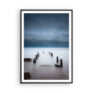 Póster en marco negro - El lago del pensamiento - 70x100 cm