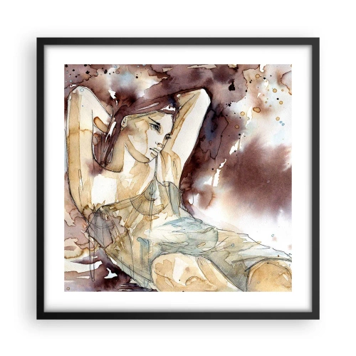 Póster en marco negro - En un estado de ánimo armónico - 50x50 cm