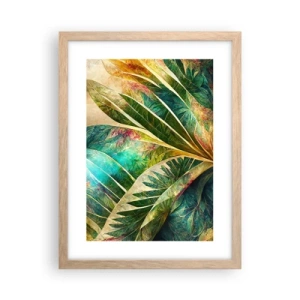 Póster en marco roble claro - Los colores del trópico - 30x40 cm