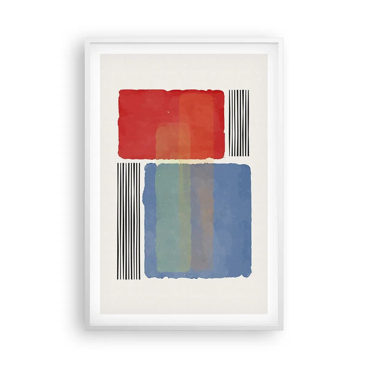 Póster en marco blanco - Espíritu y alma de la geometría - 61x91 cm