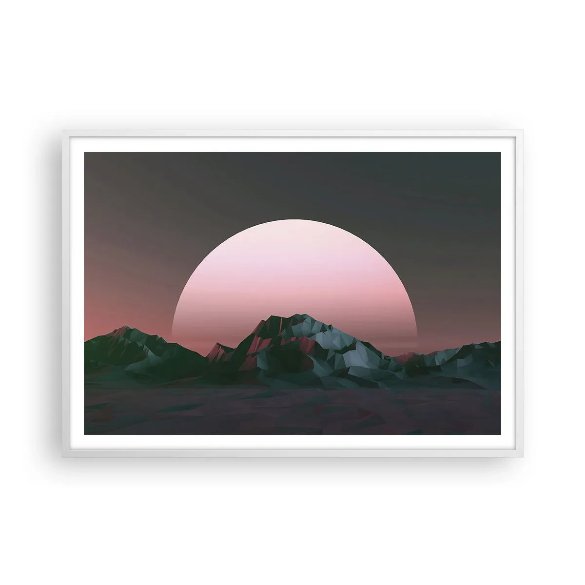 Póster en marco blanco - En una galaxia muy muy lejana - 100x70 cm