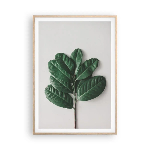 Póster en marco roble claro - El dibujo de la propia naturaleza - 70x100 cm