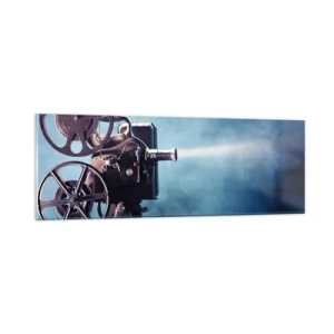 Cuadro sobre vidrio - Impresiones sobre Vidrio - En el Vintage cine - 90x30 cm