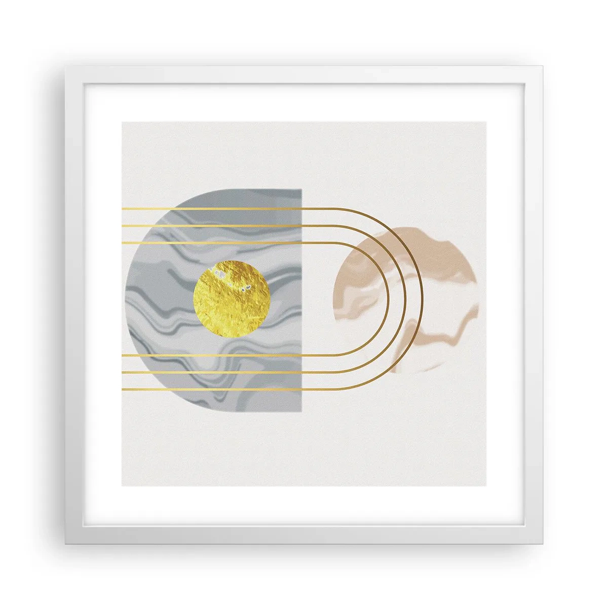 Póster en marco blanco - Brillo y resplandor - 40x40 cm