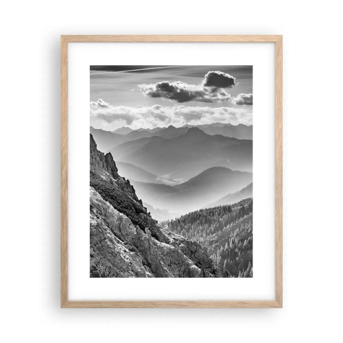 Póster en marco roble claro - Hasta el horizonte - 40x50 cm