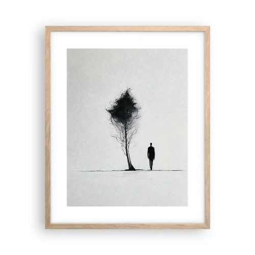 Póster en marco roble claro - Todos deambulamos alguna vez - 40x50 cm