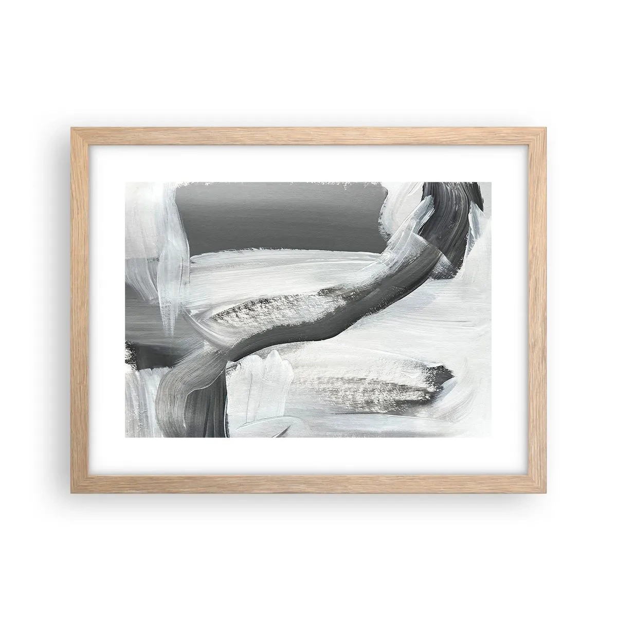 Póster en marco roble claro - Con movimientos decididos - 40x30 cm