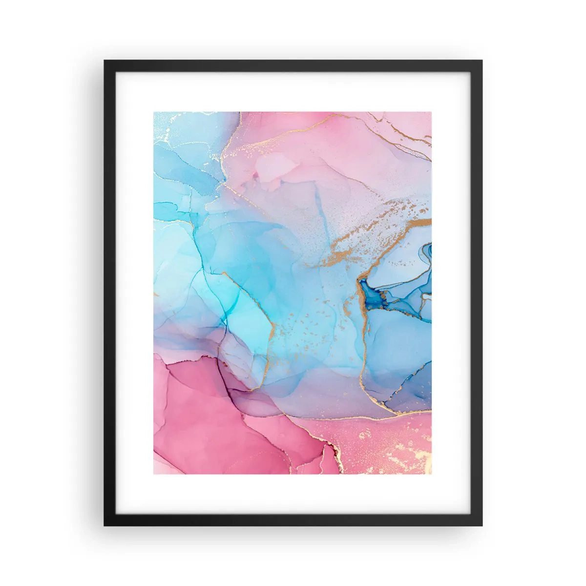 Póster en marco negro - Reuniones y encuentros de colores - 40x50 cm
