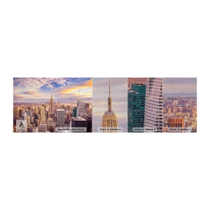 Muestra de fotomural Premium Sand - Alcanzar las nubes - Ciudad, Nueva York, Arquitectura - 100x30 cm