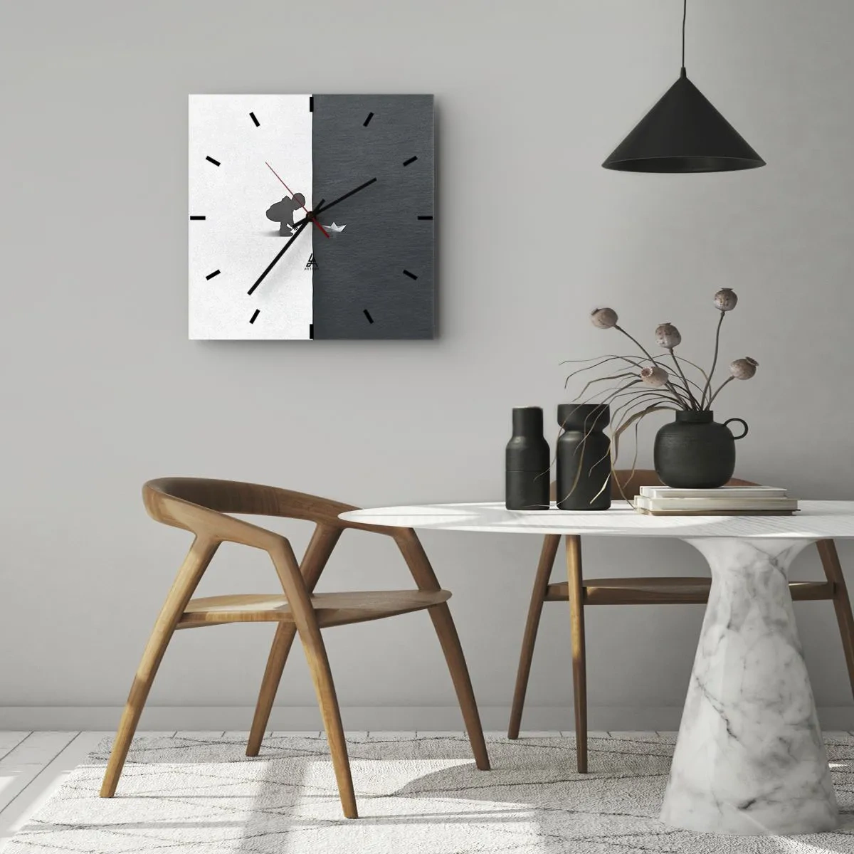 Reloj de pared - Reloj de vidrio - Una gran expedición náutica - 30x30 cm