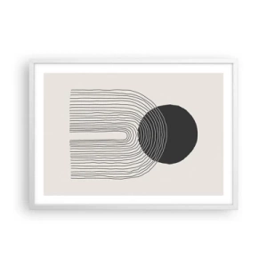 Póster en marco blanco - Temblor y certeza - 70x50 cm