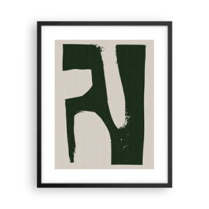 Póster en marco negro - Bahías de blanco - 40x50 cm