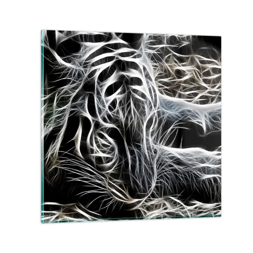 Cuadro sobre vidrio - Impresiones sobre Vidrio - Un estudio sobre la ligereza felina - 40x40 cm