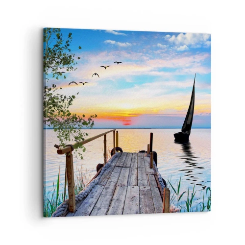 Cuadro sobre lienzo - Impresión de Imagen - Que llegue la noche - 60x60 cm