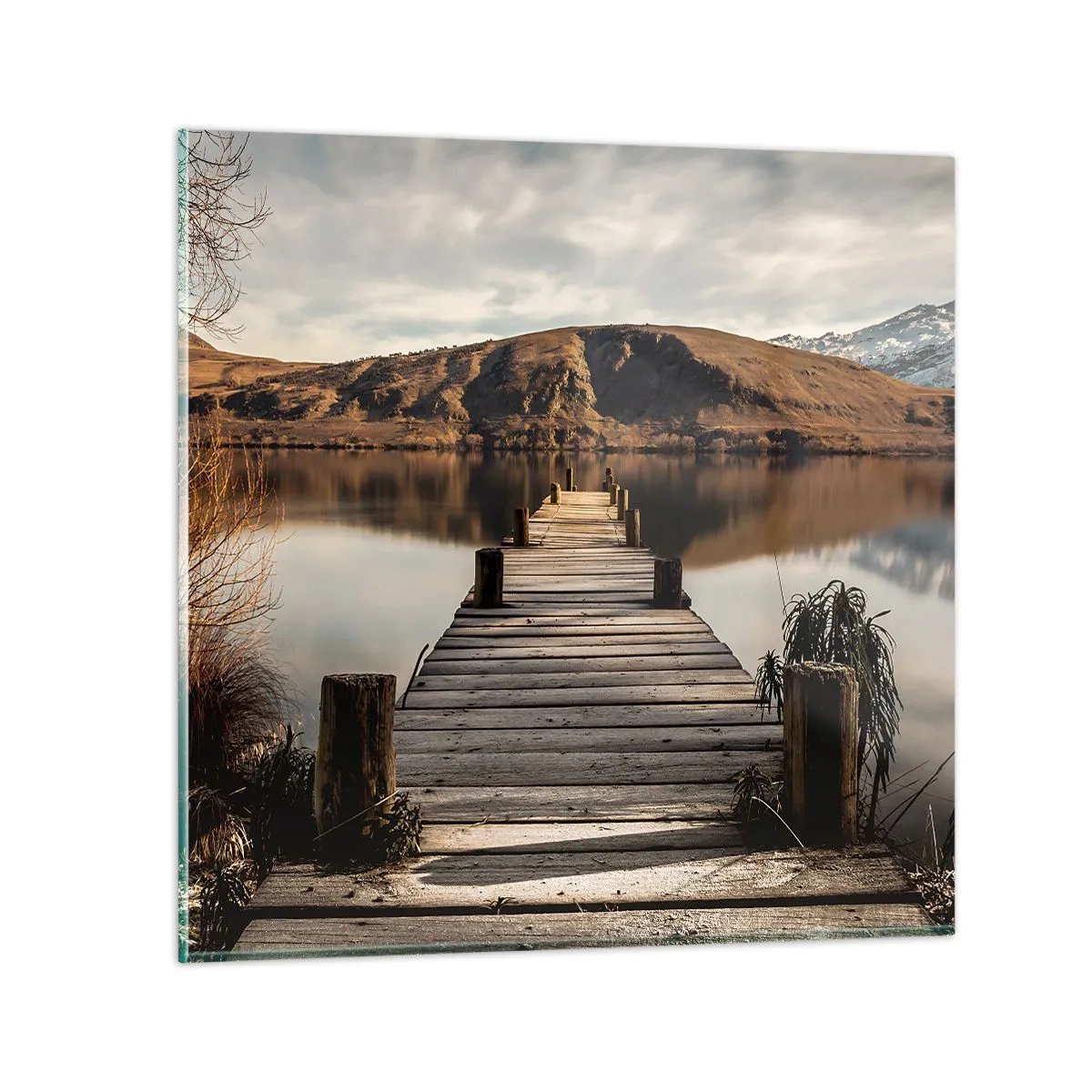 Cuadro sobre vidrio - Impresiones sobre Vidrio - Un paisaje en silencio - 50x50 cm