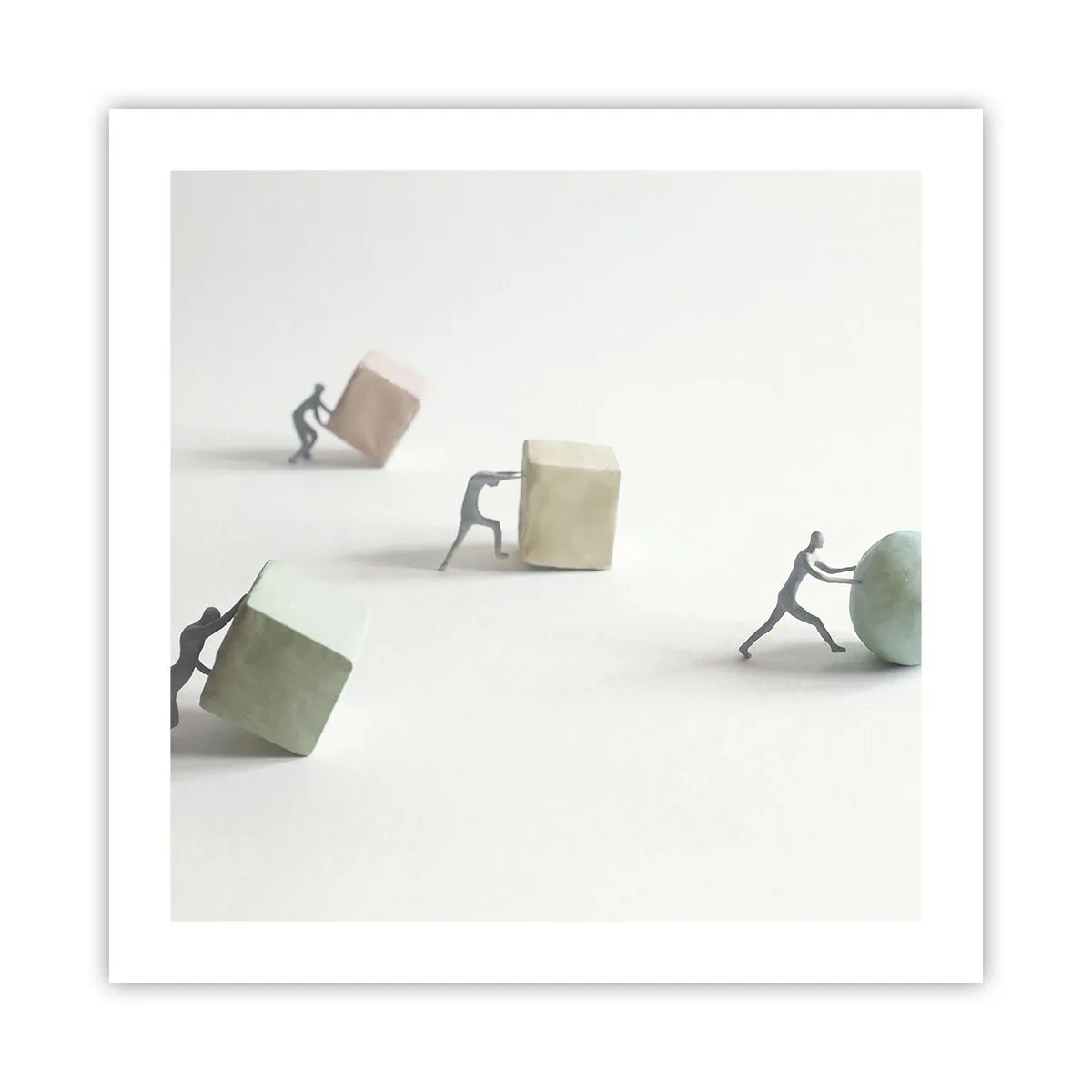 Póster - El avance de la geometría - 50x50 cm