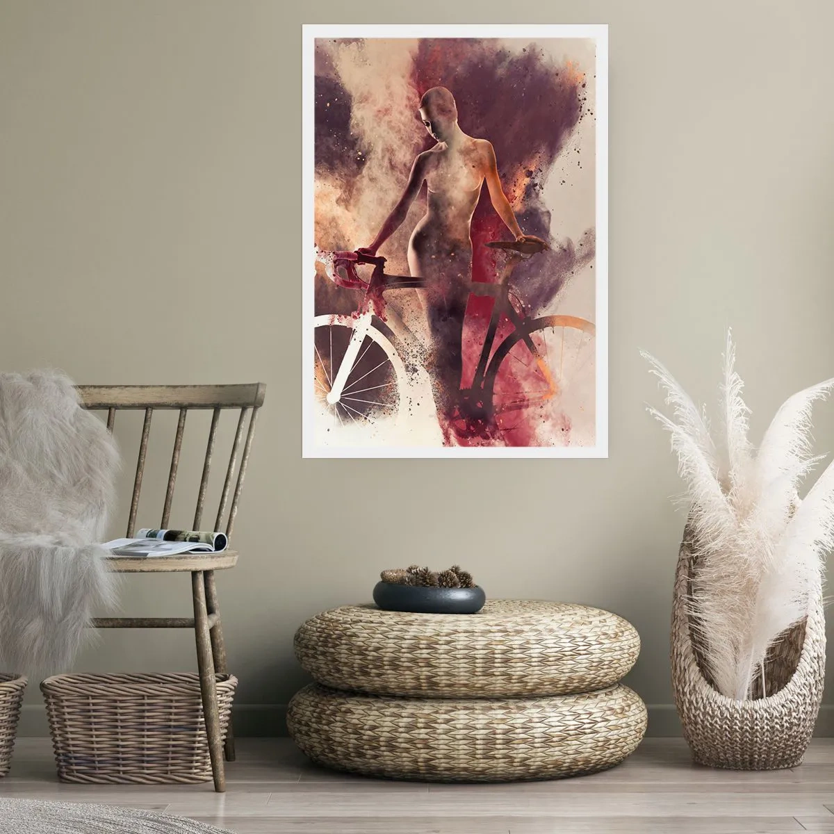 Póster - En las formas de mármol un alma ciclista - 40x50 cm