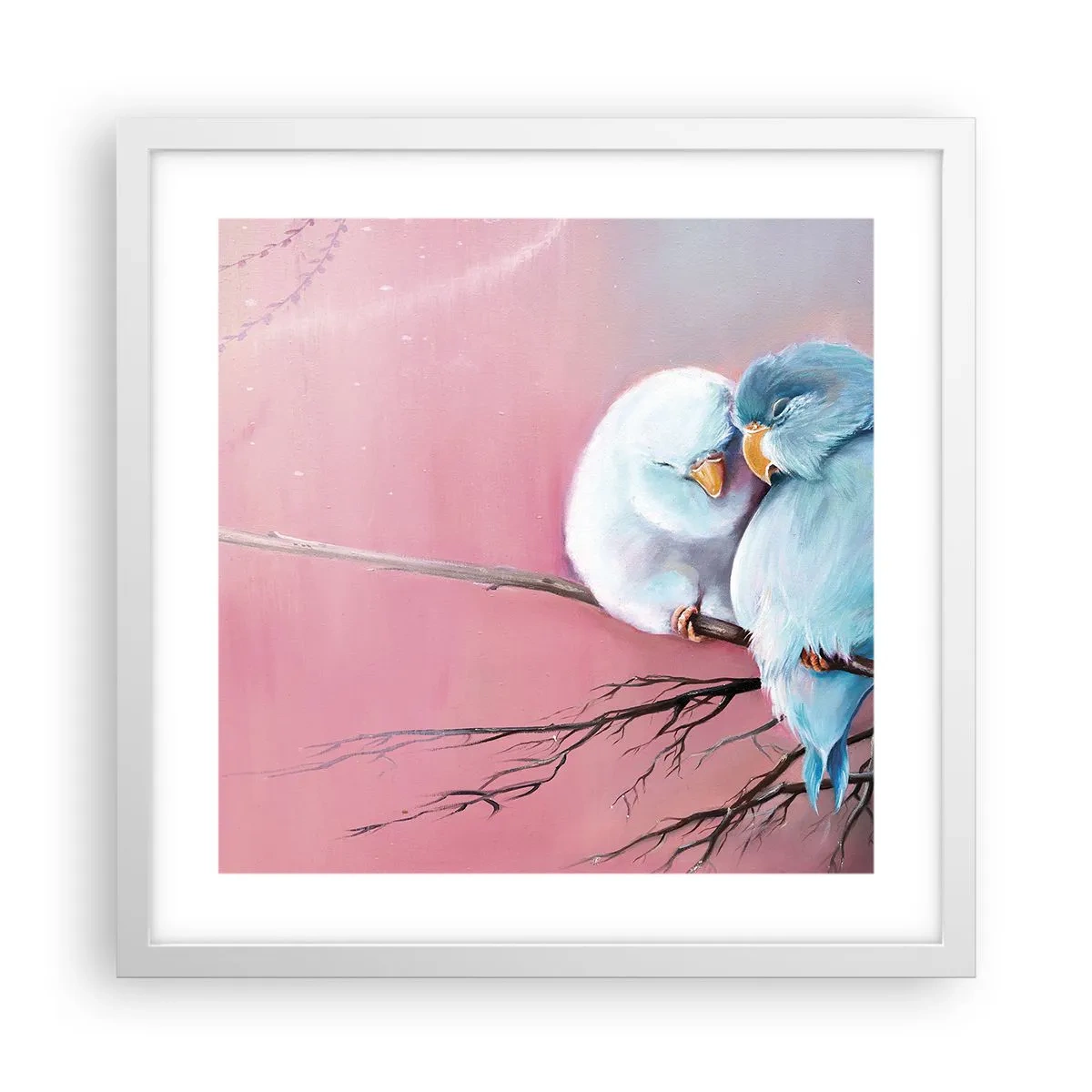 Póster en marco blanco - Qué añadir aquí... - 40x40 cm