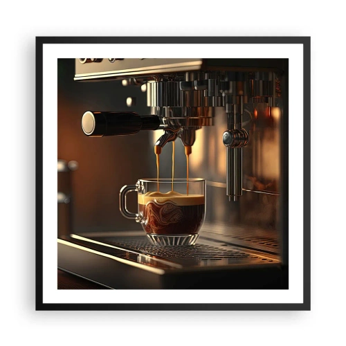 Póster en marco negro - Un brebaje sensual - 60x60 cm