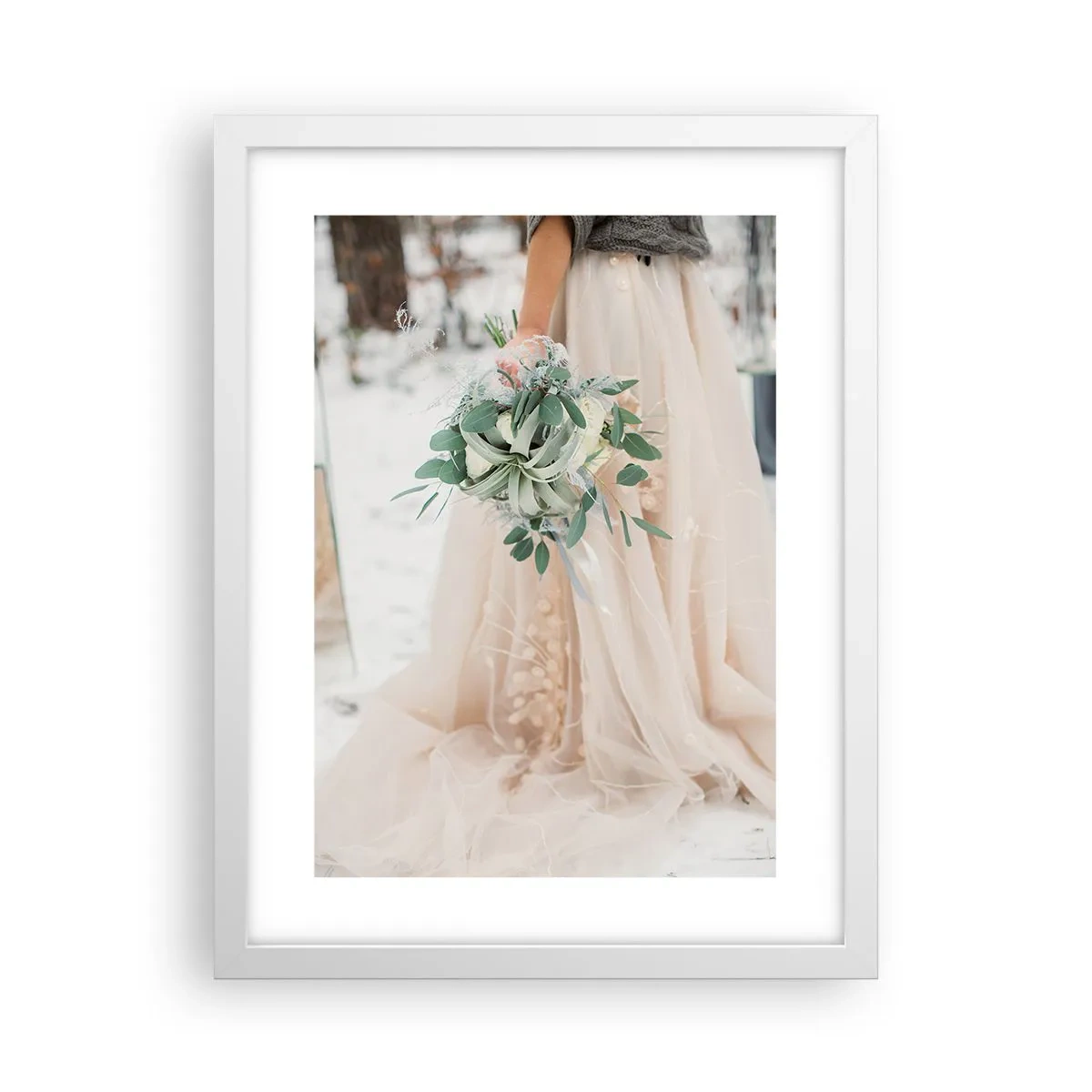 Póster en marco blanco - Y vivieron felices para siempre - 30x40 cm