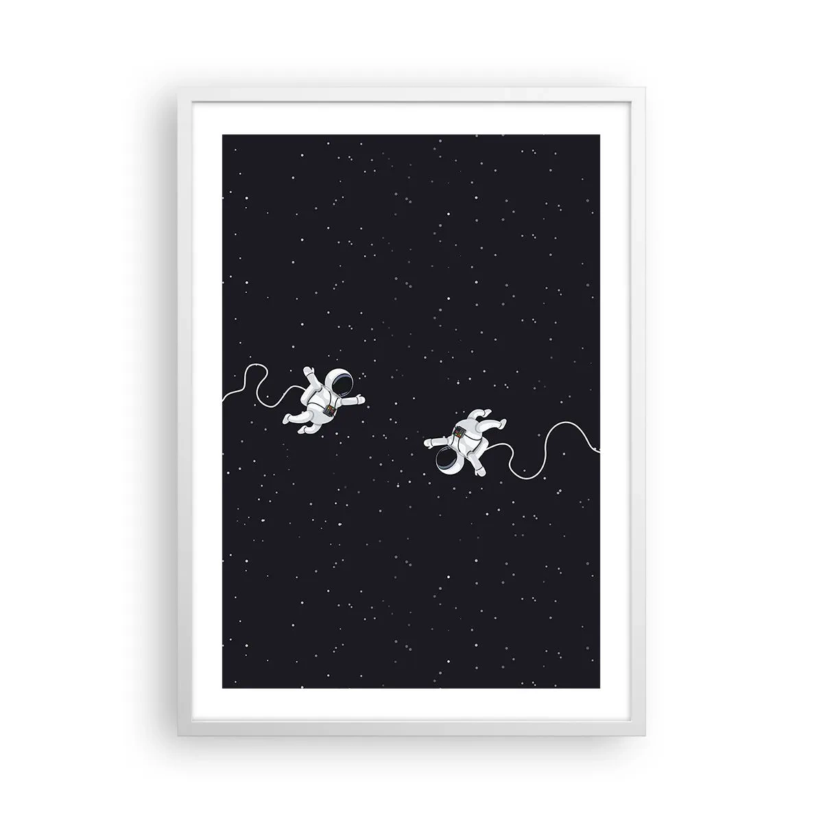 Póster en marco blanco - Danza cósmica - 50x70 cm