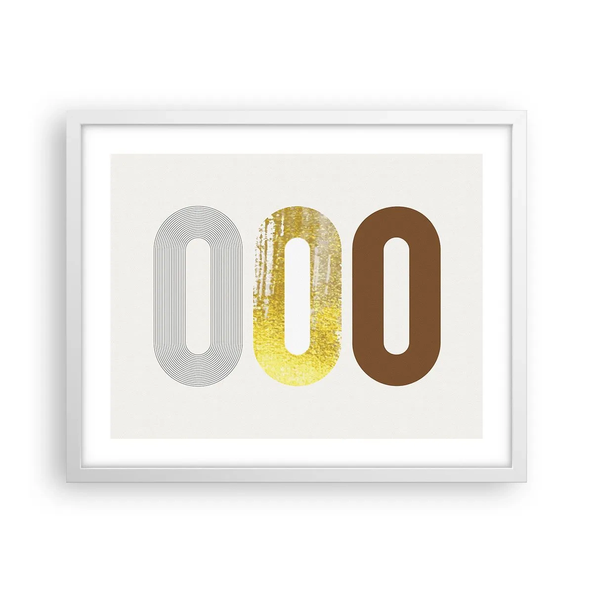 Póster en marco blanco - ¡Ooo! - 50x40 cm