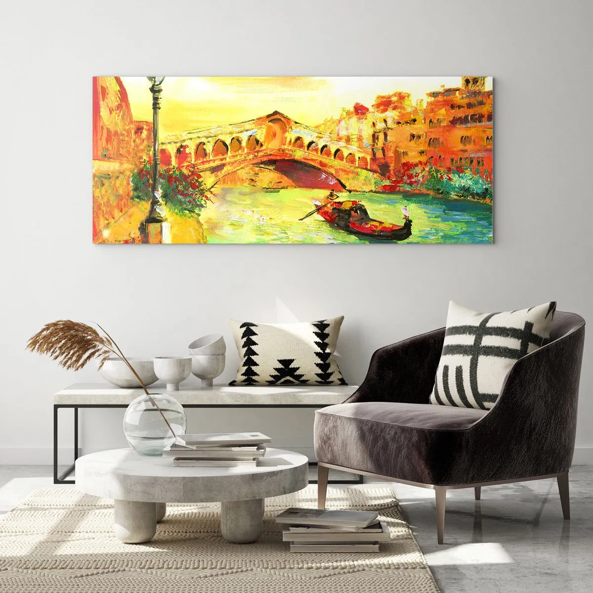Cuadro sobre vidrio - Impresiones sobre Vidrio - Peregrinación de los amantes - 100x40 cm