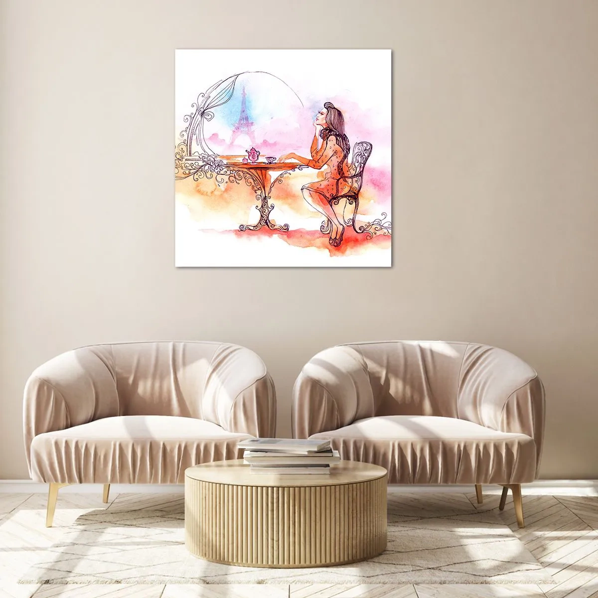 Cuadro sobre vidrio - Impresiones sobre Vidrio - Estilo parisino - 60x60 cm