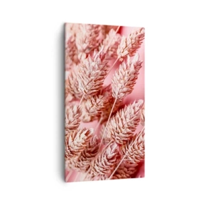 Cuadro sobre lienzo - Impresión de Imagen - Estructura floral en rosa - 45x80 cm