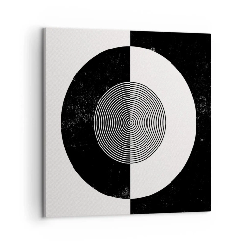 Cuadro sobre lienzo - Impresión de Imagen - Armonía en blanco y negro - 50x50 cm