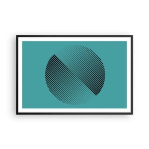 Póster en marco negro - El círculo: una variación geométrica - 91x61 cm