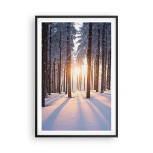 Póster en marco negro - Claramente en blanco y negro - 61x91 cm